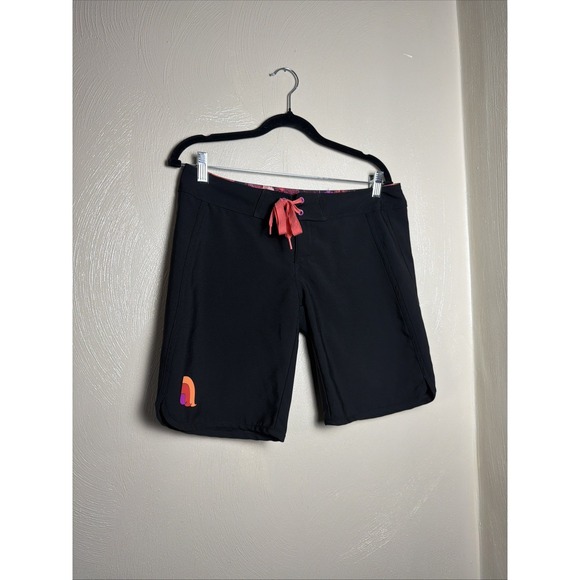 The North Face Other - The North Face Women's Solid Swim Shorts Size 6 Black/Orange Drawstring Mesh